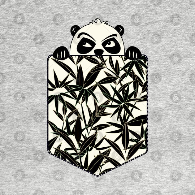 breast pocket cute baby panda bear bamboo gift by MrTeee